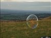 Sunset reflected in the bubble